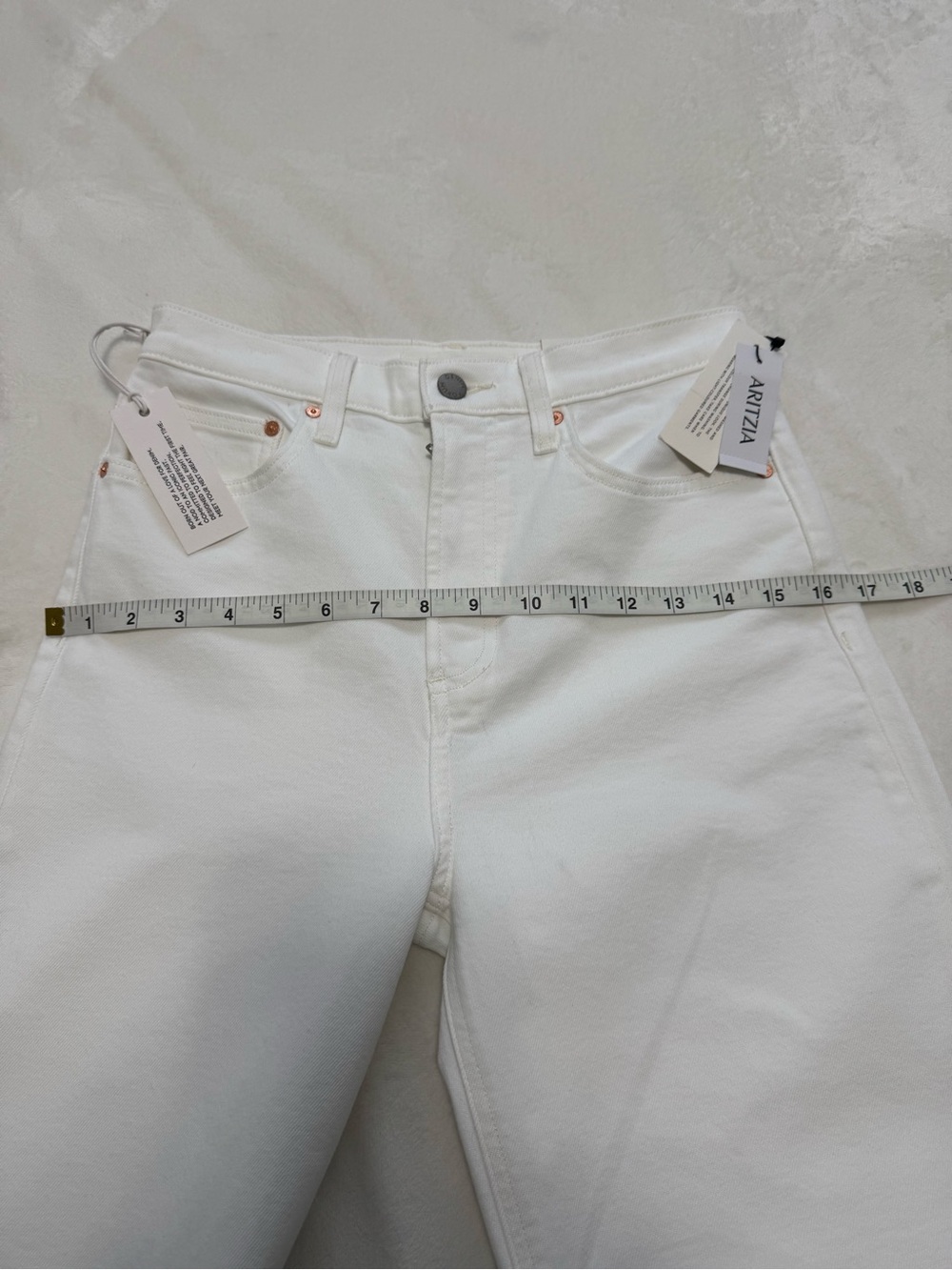Aritzia Denim Forum The Joan Wide Leg Jeans White 27 NWT - Picture 11 of 13